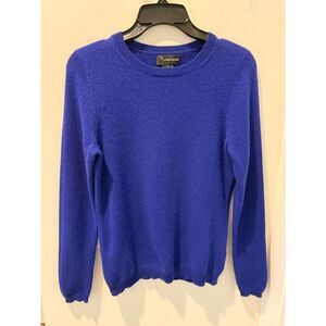 C byBloomingdale's Women's Royal Blue Crewneck Cashmere Sweater size Medium